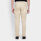 Men's Cotton Slim Fit Casual Trousers, Beige, small image number null